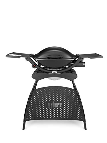 Premium Gasgrill – Große Grillfläche für perfekte Ergebnisse – Ideal für Grillfans und Outdoor-Enthusiasten – Weber Q2000 mit Stand, Seitentischen und langlebigen Materialien – In elegantem Schwarz.