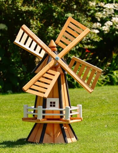 Windmühle – Imprägniert und Kugelgelagert – Perfekt für Gartenliebhaber und Outdoor-Fans, die nach einem langlebigen und wetterfesten Deko-Element suchen.