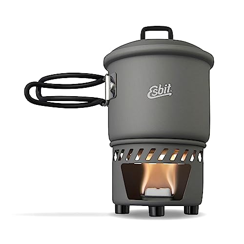 Effizientes Esbit Trockenbrennstoffkochset – Kochen im Freien leicht gemacht – Perfekt für Outdoor-Enthusiasten – Kompakt, leicht und langlebig – Ideales Campingkocher Set für unterwegs