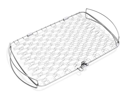 Grillmeister aufgepasst – Edelstahl Fisch & Gemüsehalter für empfindliches Grillgut! Der ideale Begleiter zum BBQ: groß, langlebig und spülmaschinenfest. Perfekt zum einfachen Wenden auf dem Grill!