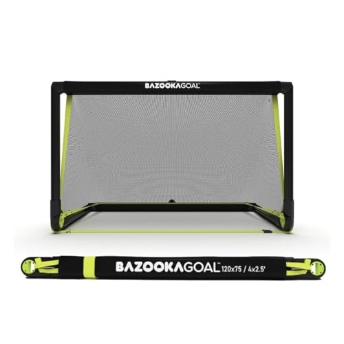 Spaß und Training für die ganze Familie mit dem BazookaGoal Original Solid Frame Pop-Up-Tor! Einfach aufzustellen, stabil und tragbar, perfekt für Kinder und Erwachsene beim Fußballspielen. Hol es dir jetzt!