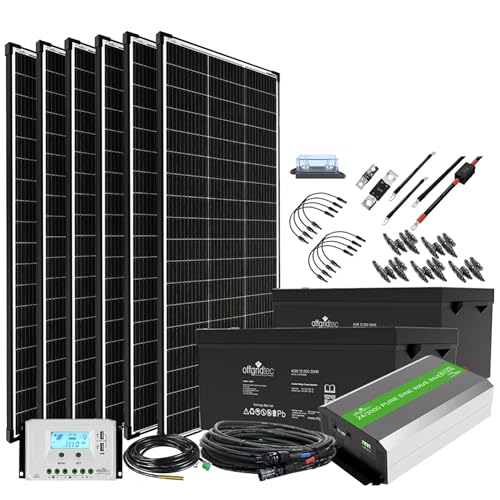 Autark XL-Master 300W Solaranlage – Zuverlässige Energieversorgung für Outdoor-Enthusiasten – Ideal für Camping, Wohnmobile und Boote – 1500W AC Leistung, 154Ah AGM Akku für maximale Unabhängigkeit.