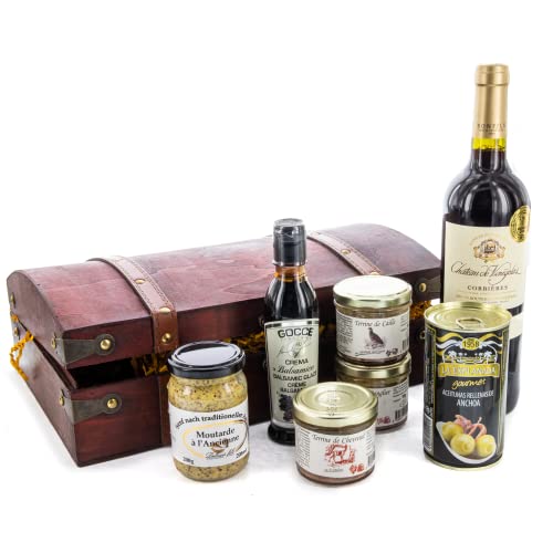 Feinschmecker-Schatzkiste – Genuss pur für Rotweinliebhaber – Perfektes Geschenkset für kulinarische Entdecker – Ideal für Weinliebhaber und Gourmets – Entdecke neue Geschmackserlebnisse mit Bull & Bear.