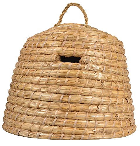 Stilvolles Vogelhaus für Naturfreunde – mit integriertem Bienenstock – perfekt für Gartenliebhaber und Tierfreunde – Esschert Design Fallen Fruits C2041