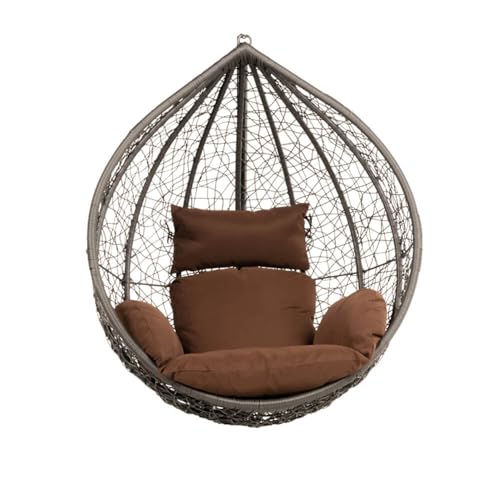 Entspannung pur - Der Hängesessel Cielo in Grau! Genießen Sie den Komfort dieses Polyrattan Hängestuhls mit Sitz- und Rückenkissen im Garten oder auf der Terrasse.