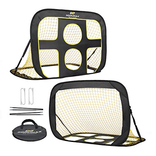 Fußballspaß to go – PodiuMax 2 in 1 Pop-Up Fußballtor für Kinder | Klappbar, tragbar, Torwandtrainer | Ideal für Indoor und Outdoor | Perfekt für kleine Fußballfans und Eltern