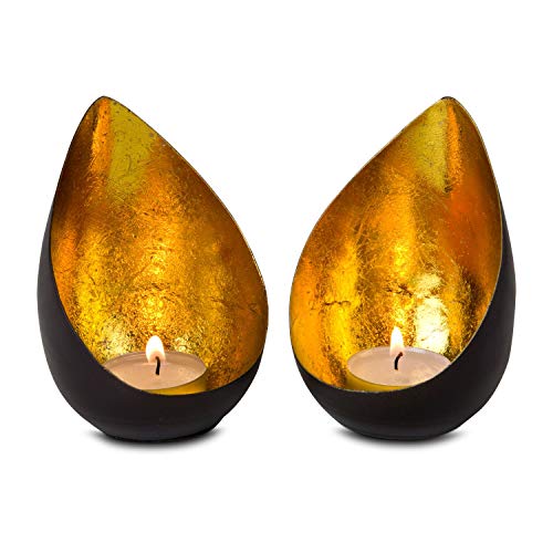Goldene Wärme für besondere Momente – ROMINOX Teelicht-Set // Drops. Verwandle jeden Anlass in etwas Besonderes mit strahlendem Goldschein. Perfekt für Weihnachten, Grillpartys, Valentinstag und Muttertag.