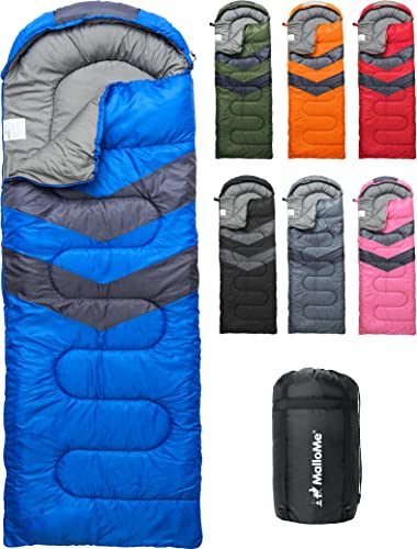 Genießen Sie die Nacht im Freien mit dem MalloMe Schlafsack - Kuscheliger Schlafsack für Erwachsene und Kinder - Perfekt für Winter Camping und Outdoor Abenteuer - Leicht, Tragbar und Warm.
