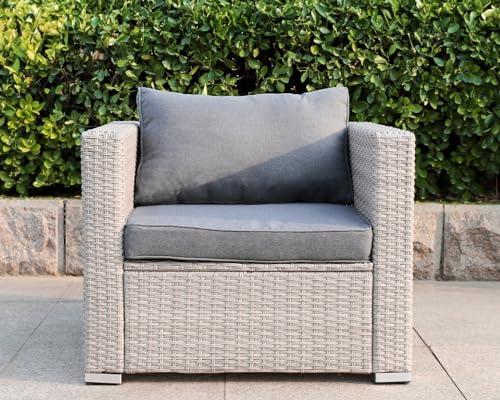 Entspannen Sie stilvoll im Garten – Luxuriöser Lounge Sessel aus Polyrattan für ultimativen Komfort – Perfekt für Outdoor-Enthusiasten und Entspannungssuchende.