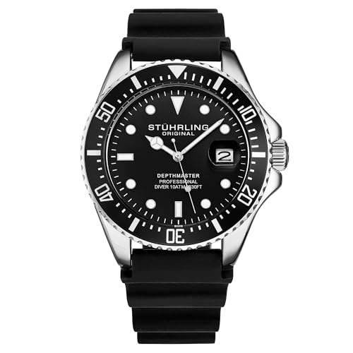Tauchen Sie ein in die Welt der Abenteuer mit der Stuhrling Original Taucheruhr für Herren – Pro Diving Watch. Diese wasserdichte Uhr mit verschraubter Krone ist perfekt für Sportler und Outdoor-Enthusiasten.