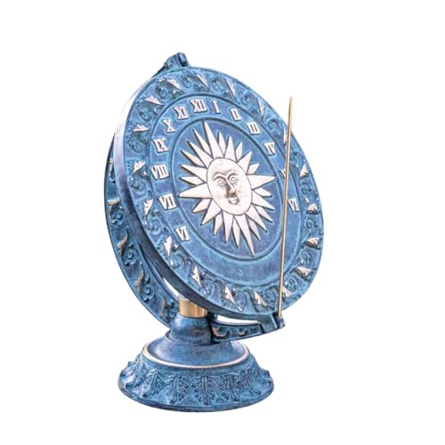 Bronze Sonnenuhr für den Garten - Zeitlos schön und praktisch | Perfektes Geschenk für Gartenliebhaber | Dekorativ und funktional für den Außenbereich geeignet.