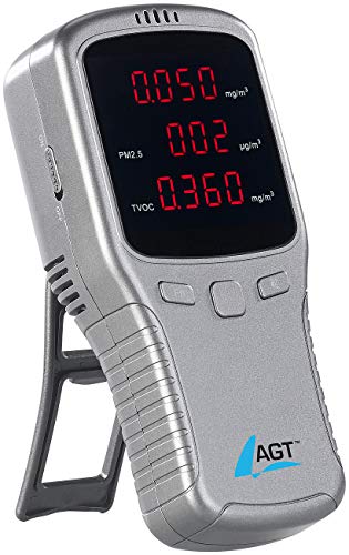 Luftqualität im Blick behalten – Zuverlässiges 5in1-Akku-Feinstaub-Messgerät für HCHO, PM1/2,5/10 und TVOC. Ideal für Allergiker, Umweltbewusste und Haushalte mit kleinen Kindern.