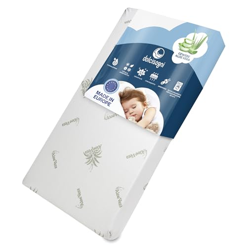 DOLCI SOGNI Matratze 50x83 - Komfortable Babymatratze für erholsamen Schlaf - Ideal für Babybett - 8 cm dick, mit Aloe Vera - Made in Italy