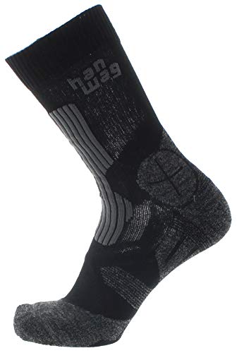 Ultimativer Komfort für Wanderer – Hanwag Trek Socken grau/schwarz – Für Outdoor-Enthusiasten, die auf der Suche nach langlebigen und bequemen Socken für ihre Abenteuer in der Natur sind.