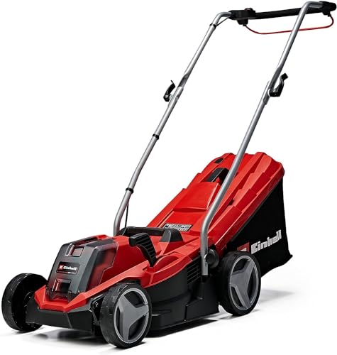 Perfekt gepflegter Rasen – Einhell Akku-Rasenmäher GE-CM 18/33 Li Kit Power X-Change für alle Gartenliebhaber | Kabellos, leistungsstark, 33 cm Schnittbreite, inkl. Akku + Ladegerät