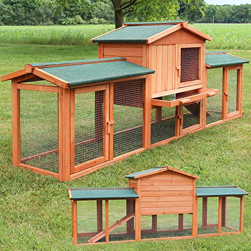 Geräumiger zooprinz Hasenstall – Robustes Vollholz für draußen – Leicht zu reinigen mit Kotschublade – Sicher für Ihre Kaninchen dank ungiftiger Farbe – Perfektes Zuhause für Ihre Kleintiere.