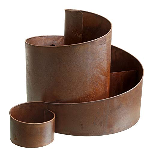 Kräutervielfalt im Garten genießen – Spetebo Natur Rost Kräuterspirale aus Metall | Platzsparendes Kräuterbeet für Gartenliebhaber | Perfekt für Balkon, Terrasse und kleine Gärten.