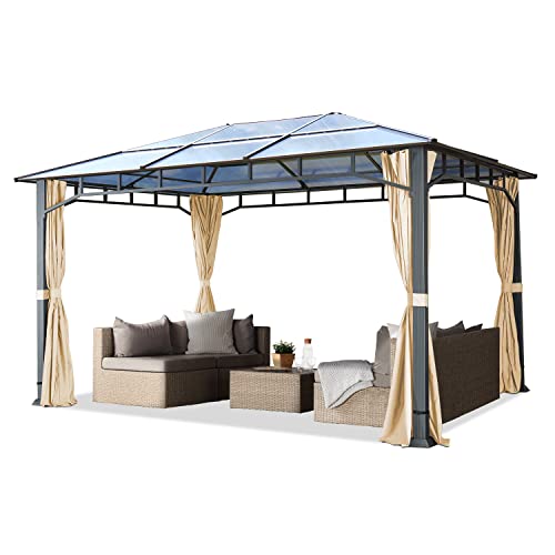 Schützen Sie sich stilvoll vor Sonne und Regen mit dem TOOLPORT Gartenpavillon 3x4 m! Robustes Aluminiumgestänge und langlebiges Polycarbonatdach sorgen für eine wetterfeste und elegante Lösung im Garten.
