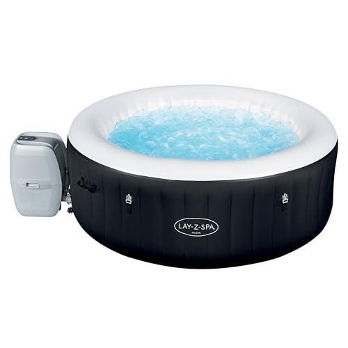 Entspannung pur – Der Bestway LAY-Z-SPA Miami AirJet™ Whirlpool für 2-4 Personen bringt Luxus in Ihren Garten. Genießen Sie erholsame Stunden im warmen Wasser.