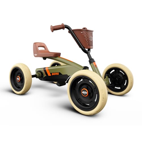 Hohe Sicherheid und Stabilität – BERG Buzzy Retro Green Pedal Gokart für Kinder ab 2 Jahre | Tretauto, Kettcar für maximale Outdoor-Freude und unvergessliche Abenteuer.