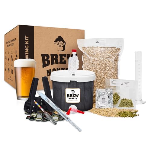 Brew Monkey® Bierbrauset IPA | Braue dein eigenes 5 Liter Bier | Perfekt für Männer | Tolles Geschenk zum Geburtstag | Bierbrauset für die Küche
