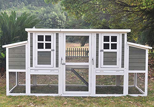 Winterfestes Hühnerhaus – Robuster XXL Stall aus massivem Holz – Für 4-6 Hühner – Auch als Enten- und Hasenstall geeignet – Perfekt für kalte Wintertage im Garten geeignet.