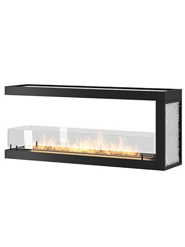 Stilvolle Wärme für Ihr Zuhause – SOLOLED Design U1200 Bioethanol-Kamin | Offenes Glas, 3 Liter Brenner | Perfekt für moderne Wohnräume und gemütliche Abende mit Familie und Freunden.