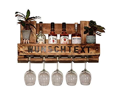 Stilvolles Weinregal aus Holz – Platzsparend und rustikal für Ihre Küche und Bar – Perfekt für Liebhaber von Vintage-Design und Europaletten Möbeln.