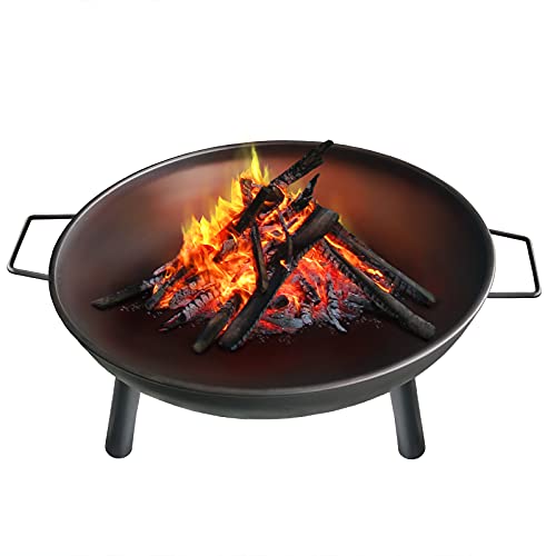 Genießen Sie gemütliche Abende im Freien – Montafox Feuerschale Ø 58 cm aus Metall für Garten und Terrasse | Perfekt für Lagerfeuer und Grillabende mit Freunden und Familie