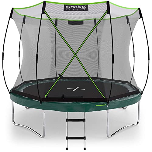 Springen ohne Grenzen – Federloses Design für maximale Sicherheit – Trampolin für Kinder & Erwachsene – KINETIC SPORTS Bungee Safety Elite mit AirMAXX Technologie, Ø 244/305/366 cm