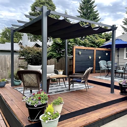 Genießen Sie das ganze Jahr über Ihren Garten – Wasserdichte Aluminium Pergola für stabile Winterfestigkeit und Sonnenschutz | Perfekt für Outdoor-Enthusiasten, Eltern und Gartenliebhaber