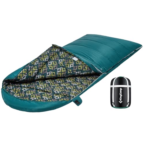 Ultimativer Schlafsack für Extrembedingungen – Wasserdicht, leichtgewichtig und professionell für Erwachsene. Ideal für Camping, Wandern und Rucksackreisen im Winter. KingCamp Oversize Deckenschlafsäcke halten dich warm bei -18 ℃.