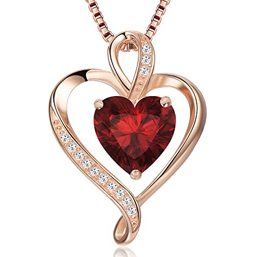Romantische Herzkette aus 925 Silber in Roségold und Gold – Perfektes Geschenk für Frauen – Schmuck für Mama, Freundin oder Frau zu Geburtstag oder Weihnachten – LAVUMO