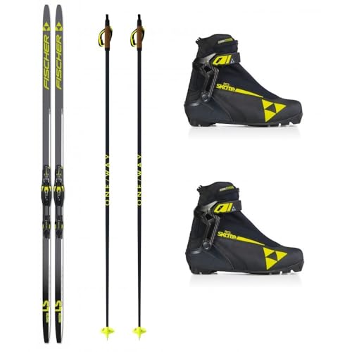 Ultimative Performance auf der Loipe – Fischer Langlaufski-Set für Skating – Perfekt für ambitionierte Wintersportler – Inklusive Bindung, Schuhe und Stöcke – Erlebe unvergleichliche Geschwindigkeit und Kontrolle.