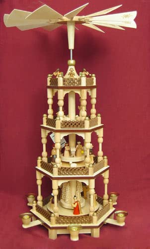 Stimmungsvolle Erzgebirgsstübchen-Pyramide – Traditioneller Lichterglanz für Ihr Zuhause – Perfekt für Liebhaber handgefertigter Erzgebirgsdekoration – Verbreiten Sie Weihnachtszauber mit diesem originalen Erzgebirge-Kunstwerk.