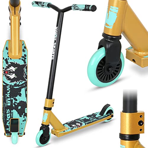 Ultimative Stunt-Scooter für endlosen Fahrspaß – Perfekt für Jugendliche ab 6 Jahren – Robustes Design für Tricks und Stunts – Ideal für Jungen und Mädchen – Mit 360° Lenkung