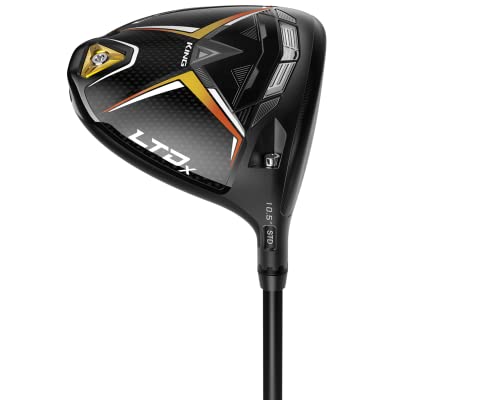 Maximiere deine Schlagweite mit dem Cobra Golf 2022 LTDX Driver in Matt Schwarz-Gold Fusion – für Herren, Linkshänder, mit UST Helium Nanocore und Reg Flex, 10.5 Grad.