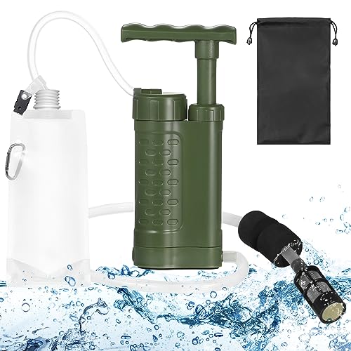 Reinste Quelle – Filtert 99,99% der Bakterien – Für Outdoor-Abenteurer: Lixada Wasserfilter für 3000 Liter, tragbares Mini-Wasserfiltersystem zum Wandern, Campen und Überleben