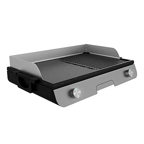 Grillvergnügen garantiert – Elektrischer Tischgrill mit 3000 W Leistung und Antihaftbeschichtung | Ideal für BBQ-Liebhaber und Familien | Cecotec PerfectRoast 3000 Inox