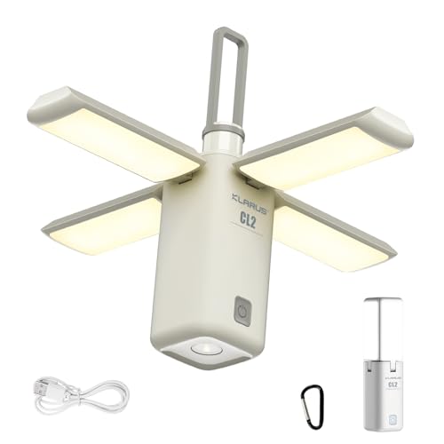 Erleuchte die Nacht – Klarus CL2 Multifunktional Campinglampe | 750 Lumen stark | Ideal für Zelte, Angeln und Notwanderungen | Wiederaufladbar und wasserdicht (IPX5) | 8 Beleuchtungsmodi