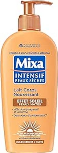 Strahlend und gepflegt durch den Sommer – MIXA Intensive Körpermilch für trockene Haut mit selbstbräunendem Effekt verleiht dir eine natürliche Bräune und ein mattes Finish. Ideal für Sonnenliebhaber!