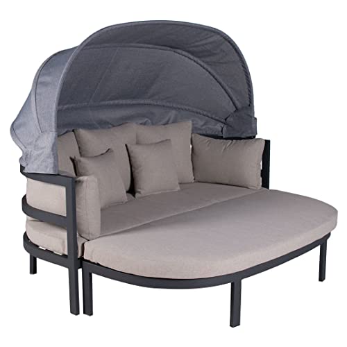 Entspannung pur – Sonneninsel Romeo: klappbares Sonnendach, wetterfest, inkl. Kissen | Genießen Sie den Sommer im Garten mit Stil und Komfort. Perfekt für Outdoor-Liebhaber und Sonnenanbeter.