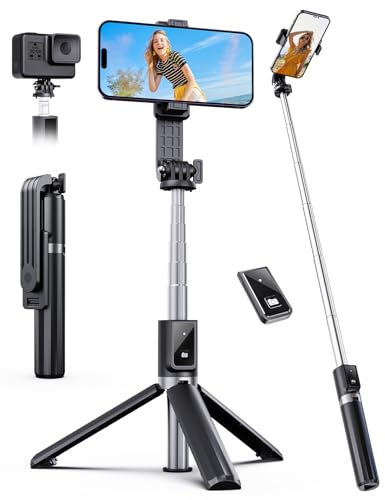 Perfektioniere deine Selfies – ANXRE Selfie Stick Stativ: 360° drehbar, 106cm lang, mit Fernauslöser. Ideal für iPhone, Samsung und Android Smartphones. Hol dir jetzt das ultimative Selfie-Erlebnis!