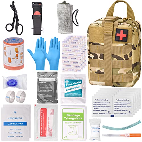 Erste Hilfe Set Outdoor – Militär Qualität – Eltern, Schule, Camping – 48-teiliges Überlebenskit für Zuhause, Auto und Outdoor-Abenteuer. Sicherheit und Schutz in jeder Situation!