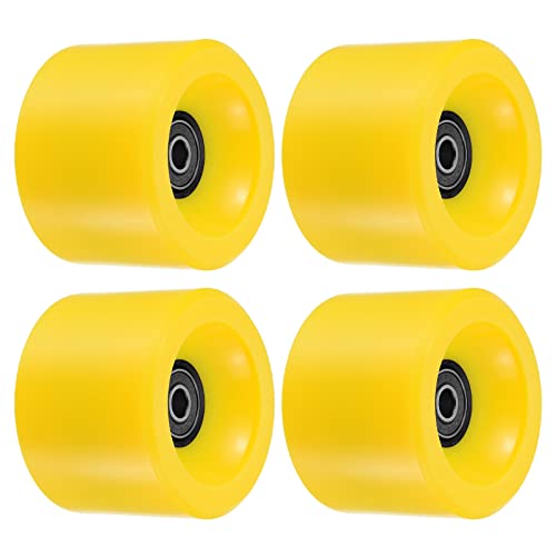 Fahre geschmeidig – PATIKIL 4Pack 70mm 78A Langboard Räder mit Schwarz ABEC-9 Lager für Skateboards. Ultimative Weichheit für Cruiser-Fahrten auf der Straße. Perfekt für Skateboarder, die Komfort schätzen.
