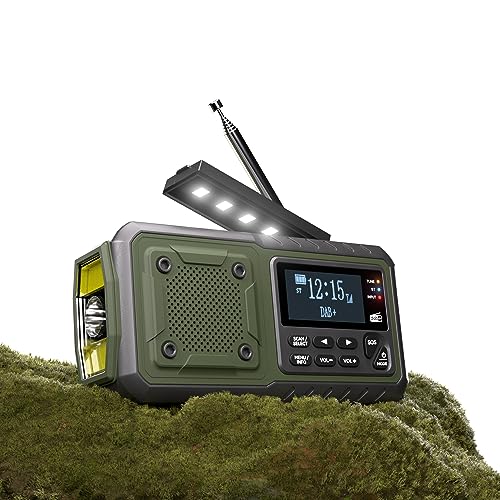 Zuverlässiges Acta Berg Kurbelradio DAB+/UKW – Im Notfall immer einsatzbereit! Mit Kurbel & 5000 mAh Akku – Ideal für Outdoor-Fans und Notfallausrüstung. Solarbetrieben, mit Wecker, Taschenlampe & SOS-Funktion.