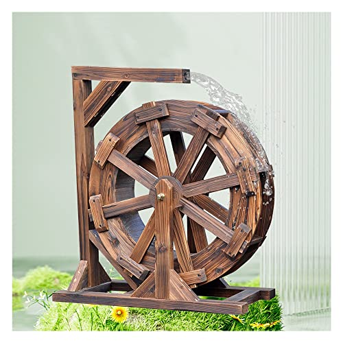 Entspannende Gartenidylle – Vintage Wasserrad Brunnen für Garten und Terrasse – Dekoratives Feng Shui Element für Outdoor- und Indoor-Bereiche – Perfekt für Balkon, Teich, Pool und Hofgestaltung.