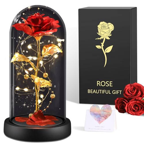 Verzaubern Sie Ihre Liebsten mit der BOLEi Ewigen Rose im Glas – eine zeitlose Überraschung für Mama, die Schöne und das Biest Fans und als Hochzeitstagsgeschenk für Frauen.