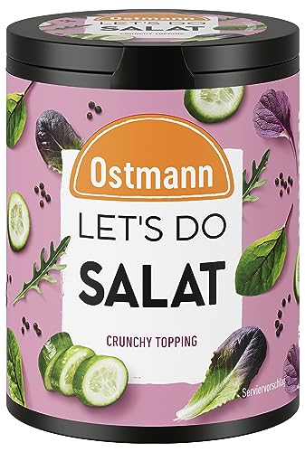 Knackige Salatveredelung – Let's Do Salat | Ostmann Gewürze | Ideal für bunte Salate, Bowls oder Nudelsalat | Crunchy Topping mit Sesam und Haselnüssen | 55 g Metalldose