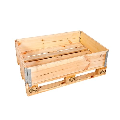 Hochbeet Stapelrahmen – Faltbar & Steckbar – Für Gartenliebhaber & Urban Gardening – Erweitern Sie Ihr Hochbeet mit dem praktischen 4er Set Holzaufsatzrahmen für Europaletten!